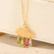 Load image into Gallery viewer, Four color zircon cloud Necklace zircon jewelry
