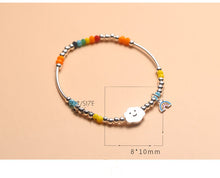 Load image into Gallery viewer, Korean order rainbow cloud bracelet s925 sterling silver handmade stretch rope design sweet color bracelet 6795
