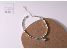 Load image into Gallery viewer, Colorful love moonstone bracelet s925 sterling silver original handmade series bracelet wild sweet cute 6821
