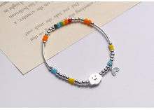 Load image into Gallery viewer, Korean order rainbow cloud bracelet s925 sterling silver handmade stretch rope design sweet color bracelet 6795
